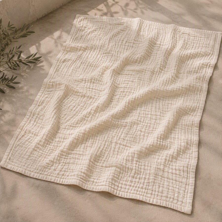 Folded muslin swaddle